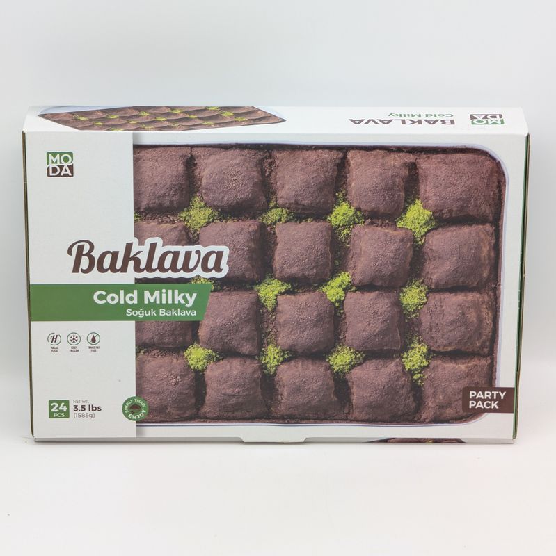 MODA Baklava Cold Milky with Pistachio - Soguk Baklava 3.5lb 24pcs