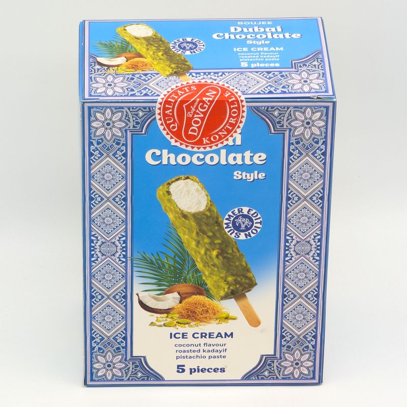 BOUJEE Ice Cream Dubai Chocolate Style Coconut 225g (45g x 5pcs)