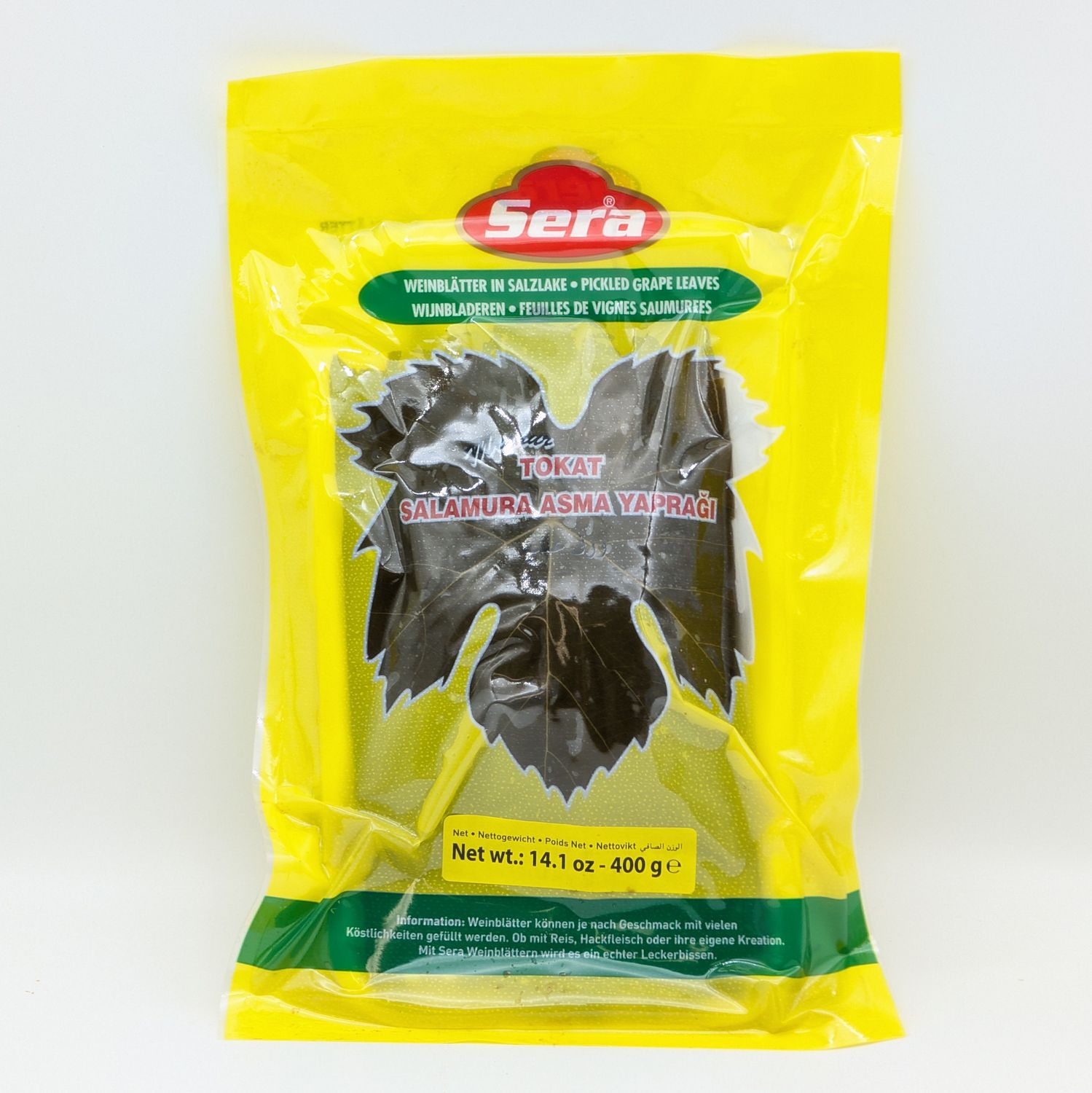 SERA Tokat Salamura Pickled Grape Leaves - Asma Yapragi 400g