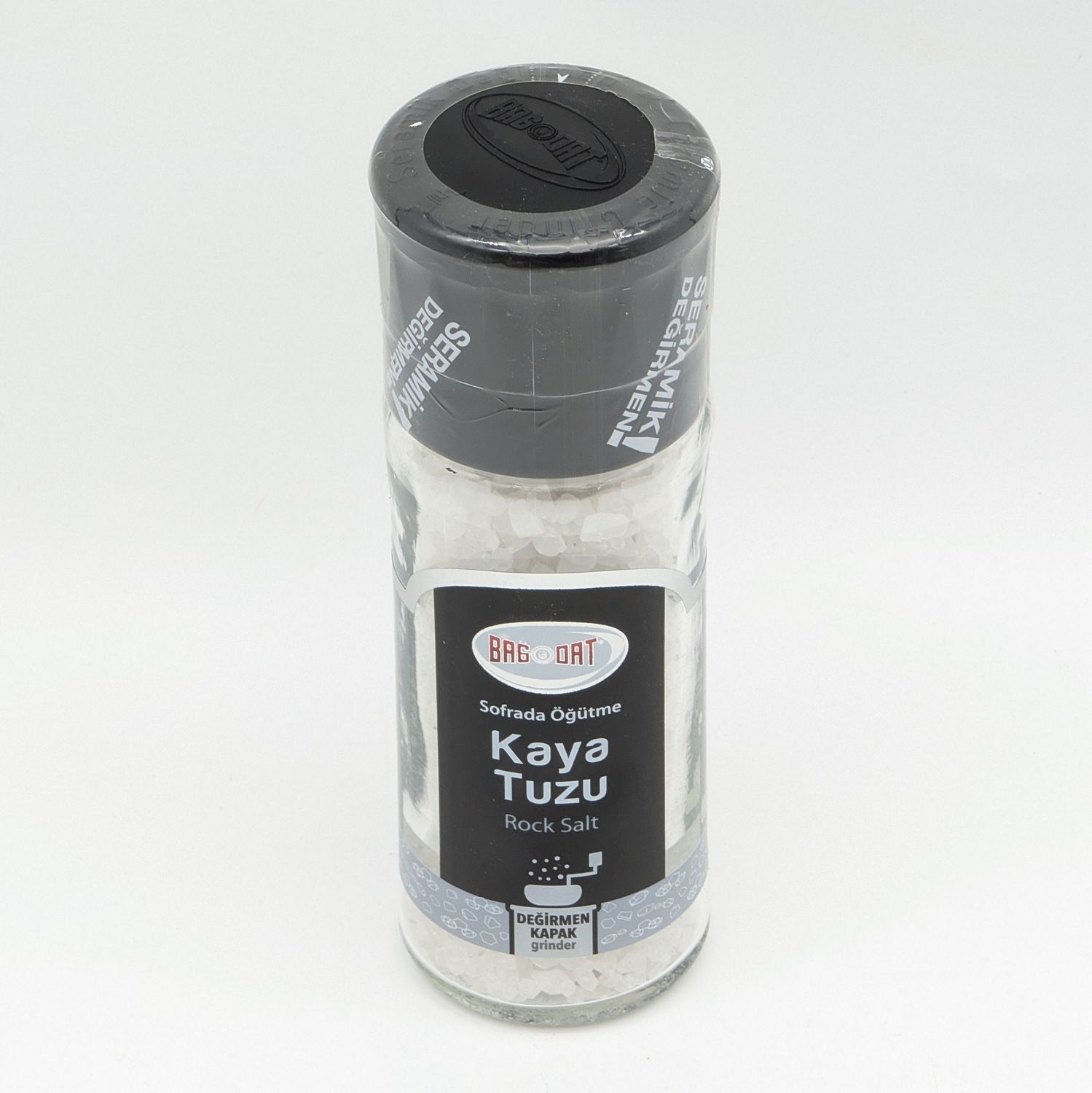BAGDAT Rock Salt with Grinder Cap - Kaya Tuzu Digermen Kapak 115g