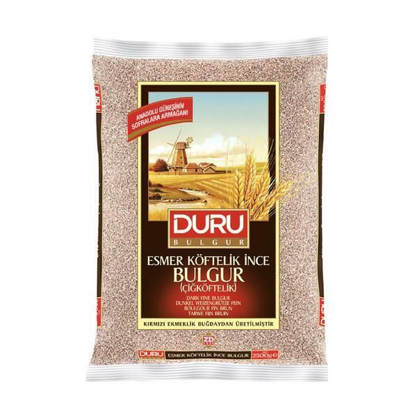 DURU Brown Fine Bulgur (Kisirlik Ve Cig Koftelik) 2kg