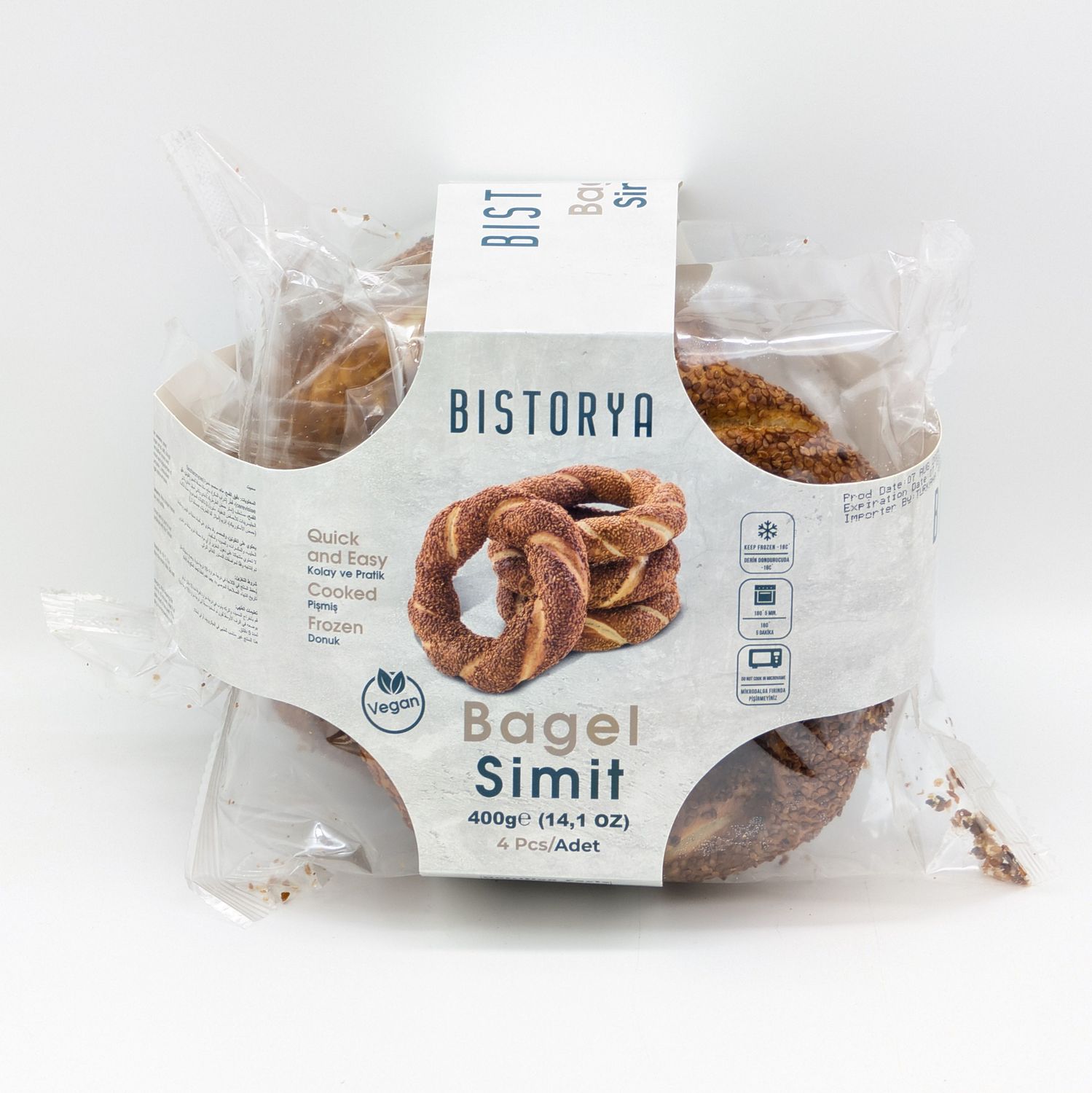 BISTORYA Simit Turkish Bagel Cooked 400g (100g x 4pcs)