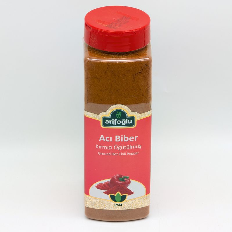 ARIFOGLU Ground Hot Red Pepper - Aci Kirmizi Biber Ogurtulmus 600g