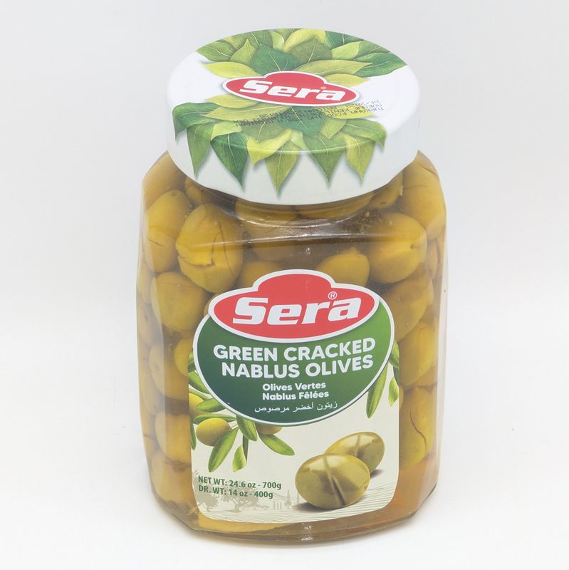 SERA Cracked Green Nablus Olives 400g/700g
