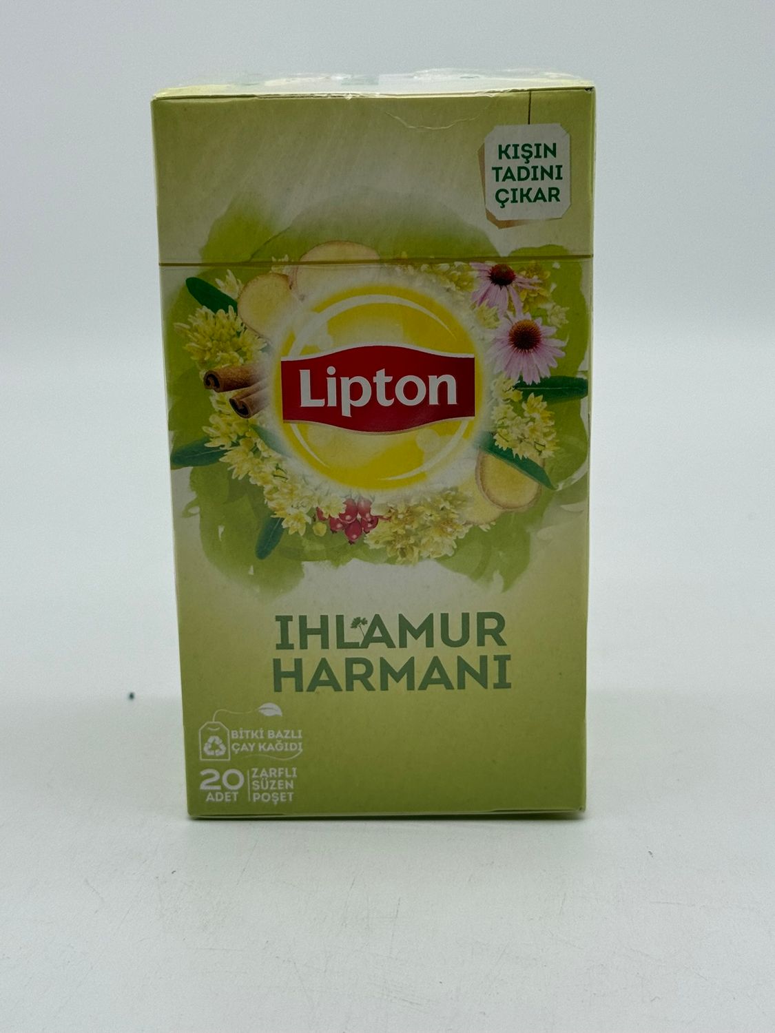 Lipton Ihlamur Harmanı Herbal Tea 20 Tea Bags (32g) – Linden Herbal Blend Tea with Echinacea &amp; Ginger