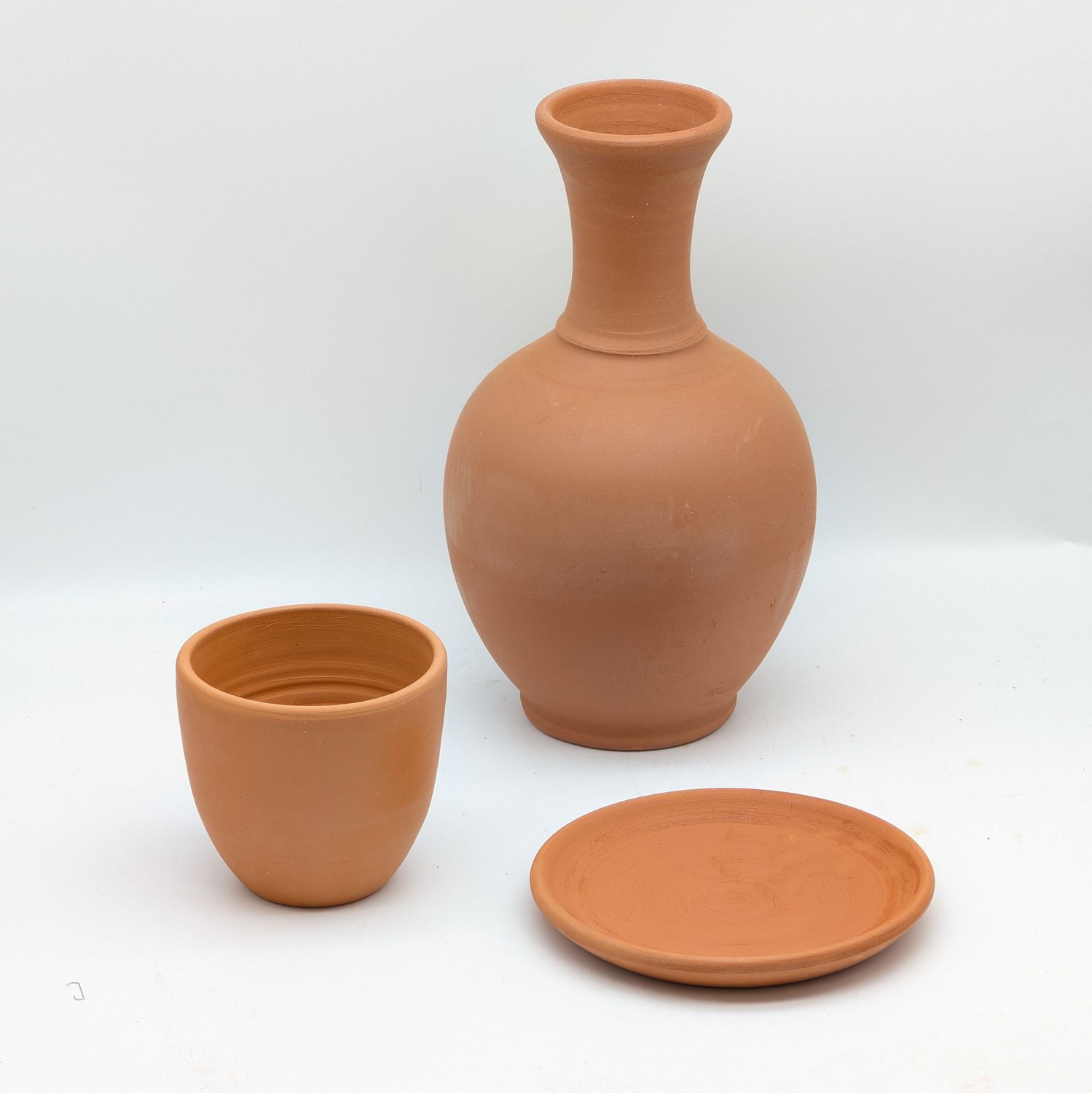 HAKAN Earthware Kapadokya Clay Pitcher Set - Testi 3pcs Set