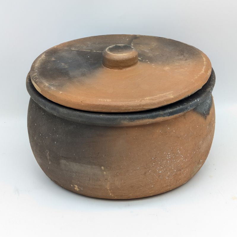 HAKAN Earthware Guvec Tencere Buyuk Boy - Efes Clay Cooking Pot Large Size #24 25cm