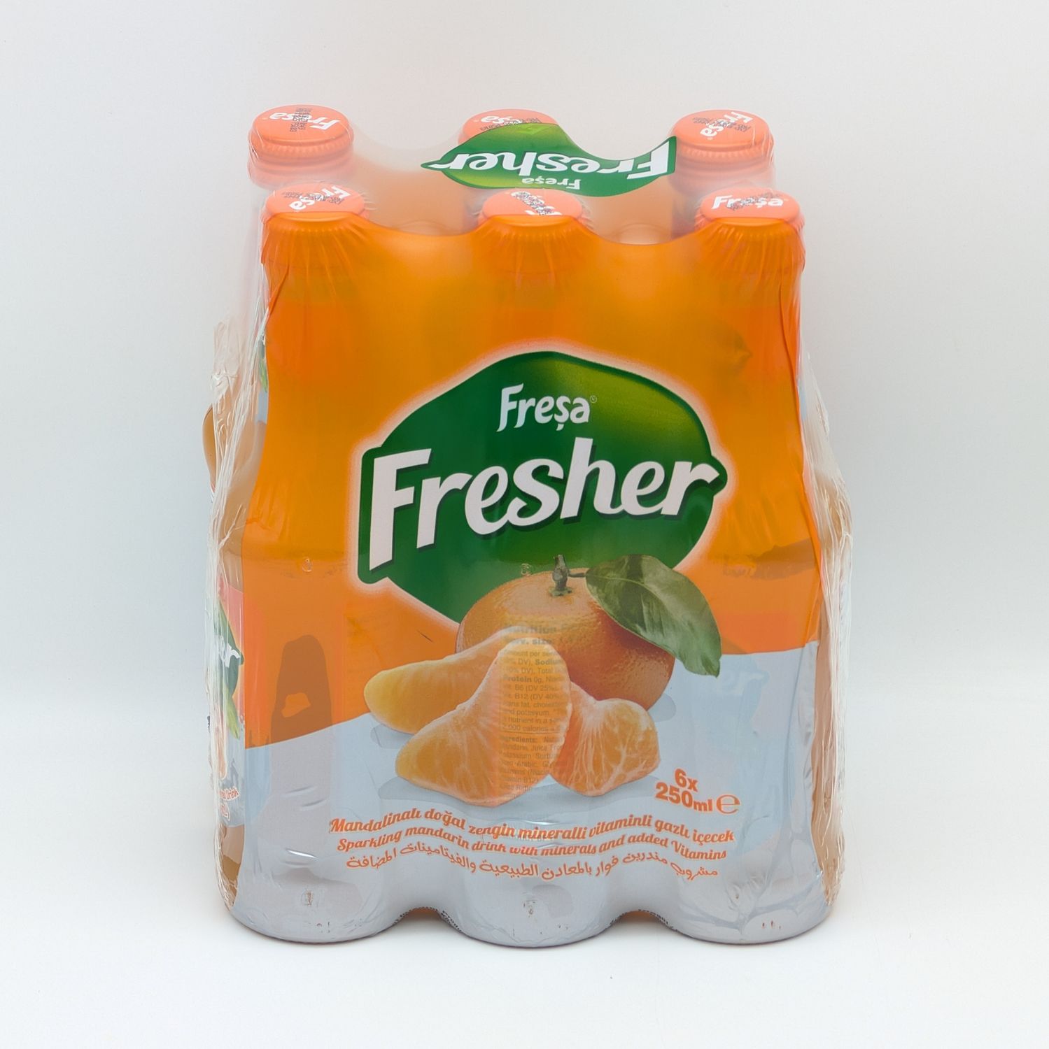 FRESA FRESHER Sparkling Mandarin Flavored Drink 250mL x 6pcs