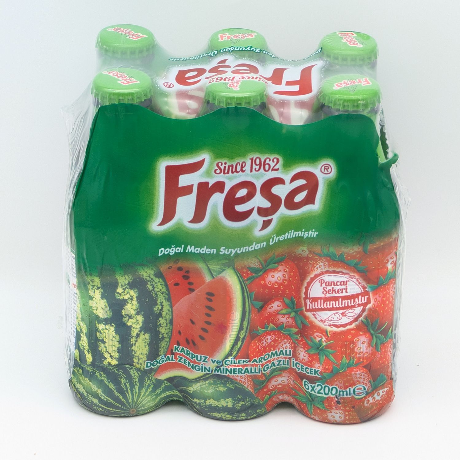 FRESA Watermelon Strawberry Flavored Mineral Water 200mL x 6pcs