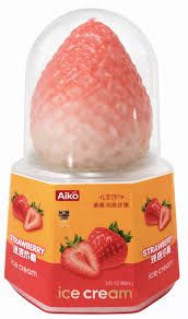 AIKO GARDEN Ice Cream Strawberry Flavored 225g (3pcs x 75g)