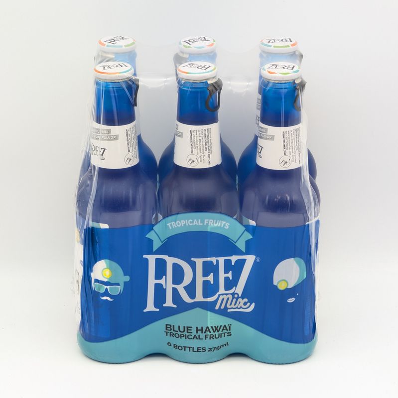 FREEZ Blue Hawaii Tropical Fruits Flavored Soda - Tropikal Meyveler Aromali Gazoz 275mL x 6pcs