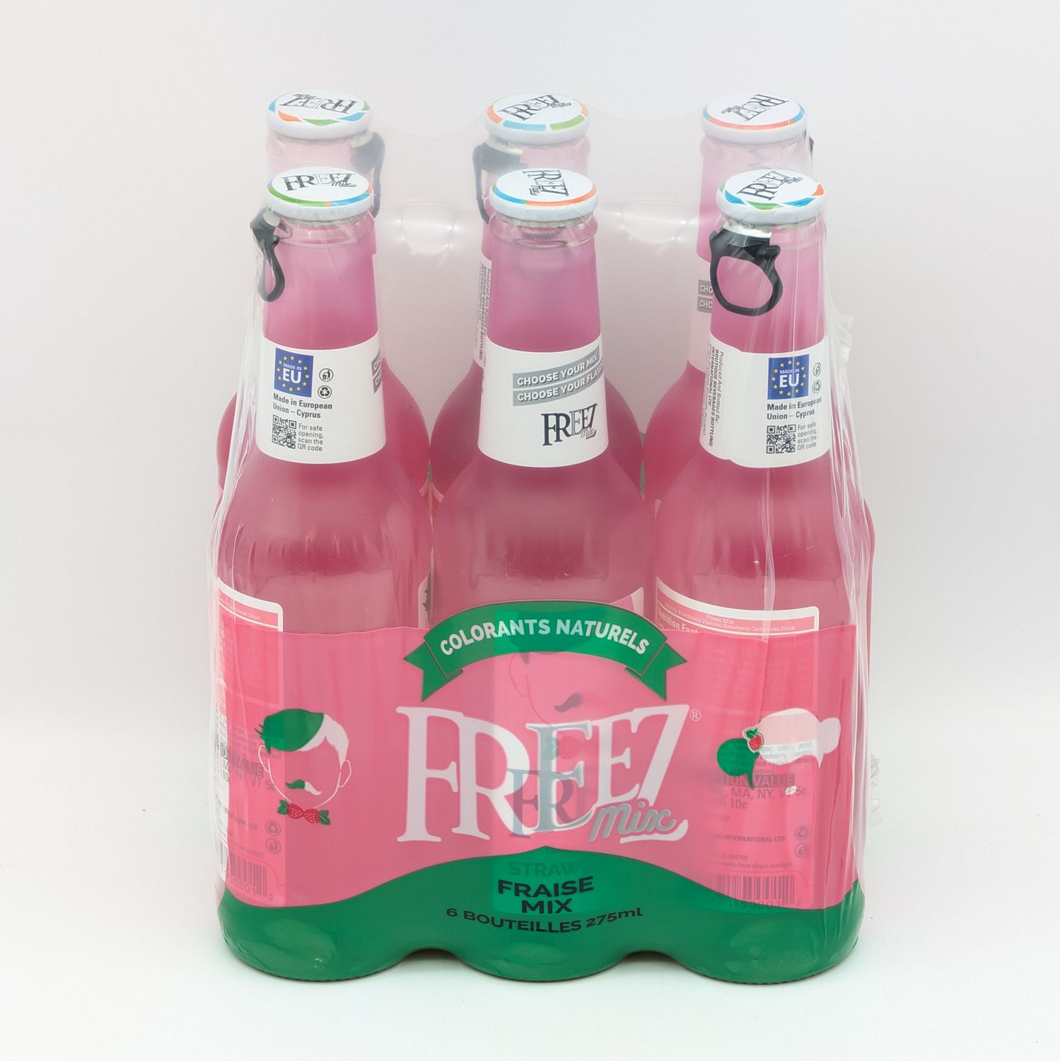 FREEZ Strawberry Flavored Soda - Cilek Aromali Gazoz 275mL x 6pcs