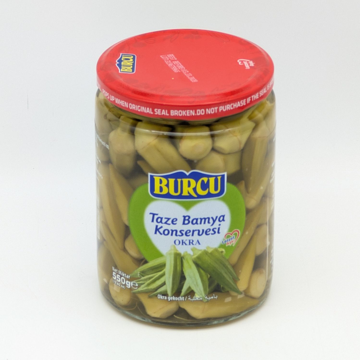 BURCU Fresh Okra Preserve - Taze Bamya Konservesi 305g/550g