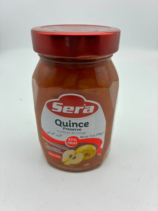 Sera Quince Preserve, 45% Fruit, Traditional Turkish Quince Jam, Non-GMO, No Artificial Colors or Flavors, 370g (13 oz)