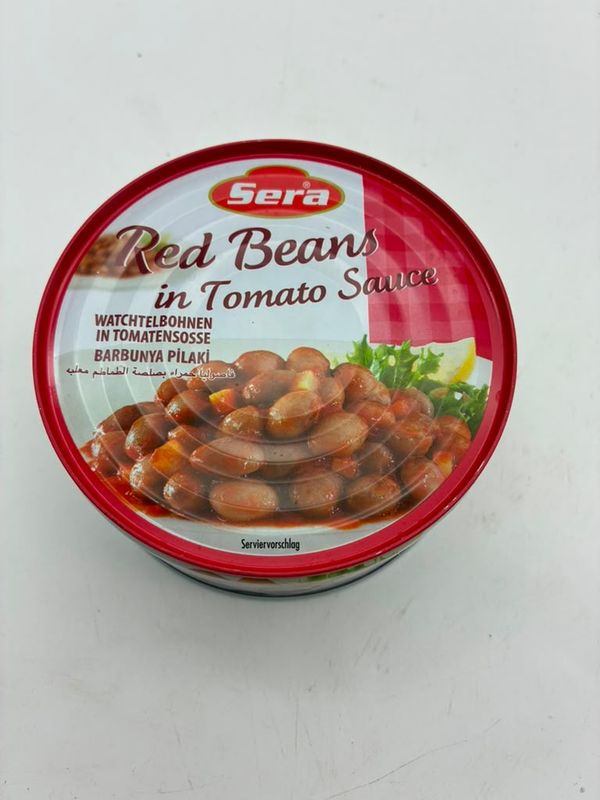 Sera Red Beans in Tomato Sauce (Barbunya Pilaki), Ready-to-Eat Turkish Mediterranean Bean Salad, 400g (14.1 oz), Product of Turkey