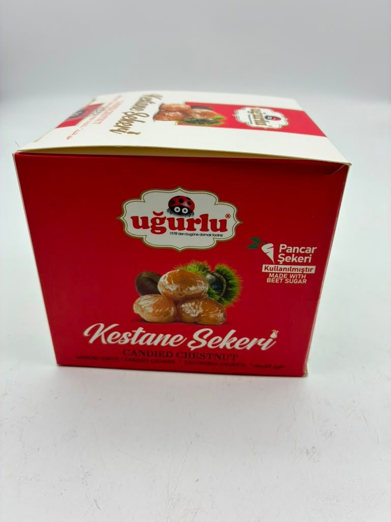 Ugurlu Candied Chestnuts, Sweetened Whole Chestnuts in Syrup, Made with Beet Sugar, 470g (16.6 oz), Product of Turkey