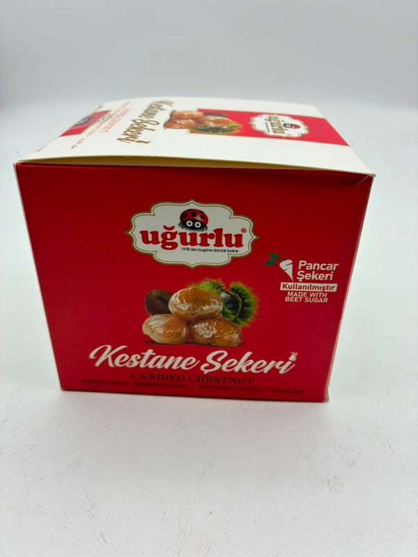 Ugurlu Candied Chestnuts, Sweetened Whole Chestnuts in Syrup, Made with Beet Sugar, 470g (16.6 oz), Product of Turkey
