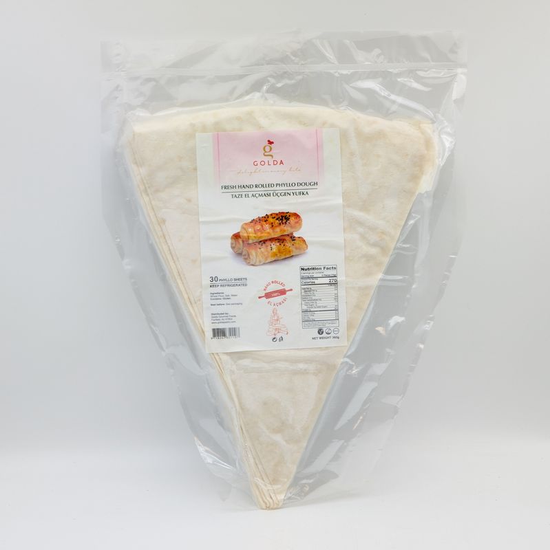 GOLDA Triangle Phyllo Dough Daily Pastry Leaves - Ucgen Yufka 360g (30pcs x 12g)