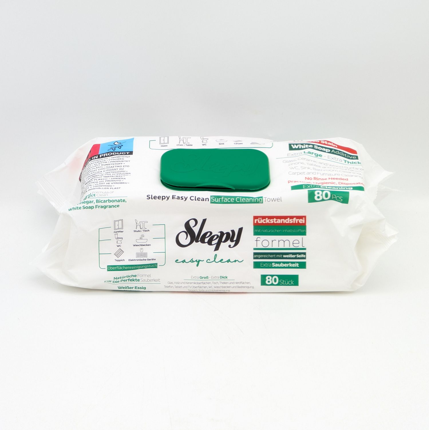 SLEEPY Islak Havlu Ekstra Temizlik Beyaz Sabun Katkili - Wet Wipes Extra Cleaning White Soap Additive 80 Wipes