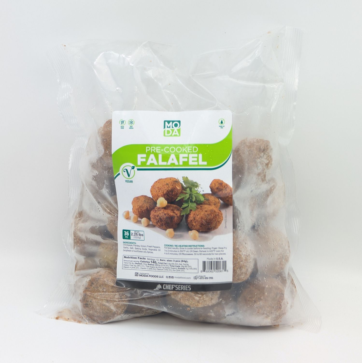 MODA Falafel Pre-cooked 2.25lb (36pcs x 1oz)