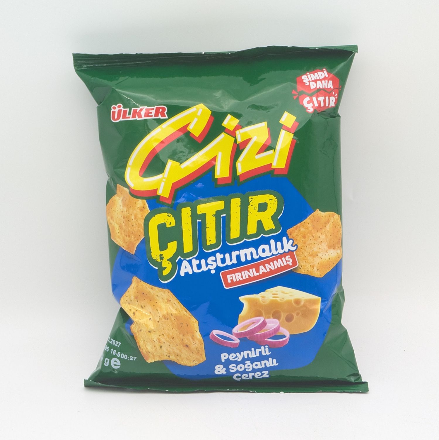 ULKER Cizi Citir Baked Crackers with Cheese and Onion - Firinlanmis Peynirli ve Soganli Cerez 50g