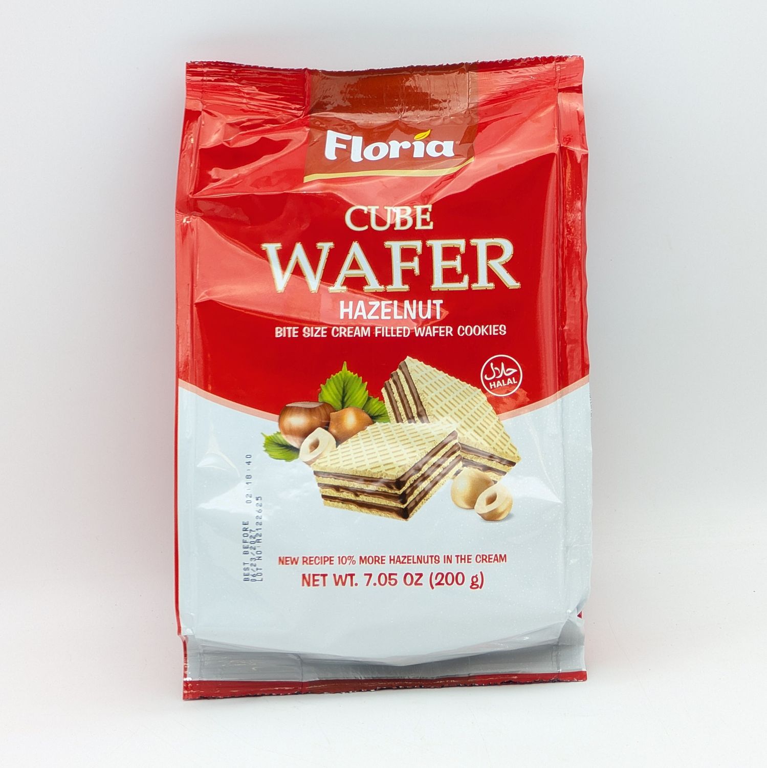 FLORIA Cube Wafer Hazelnut 200g