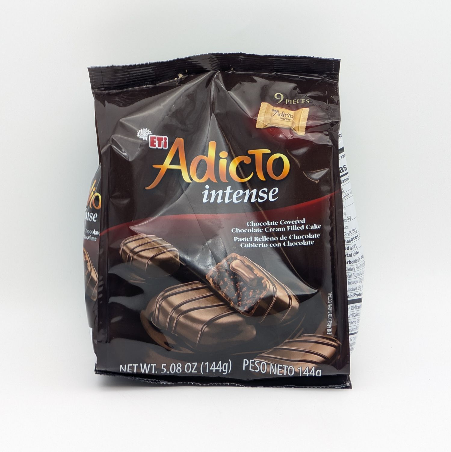 ETI Adicto Intense Chocolate Brownie 144g (9pcs x 16g)