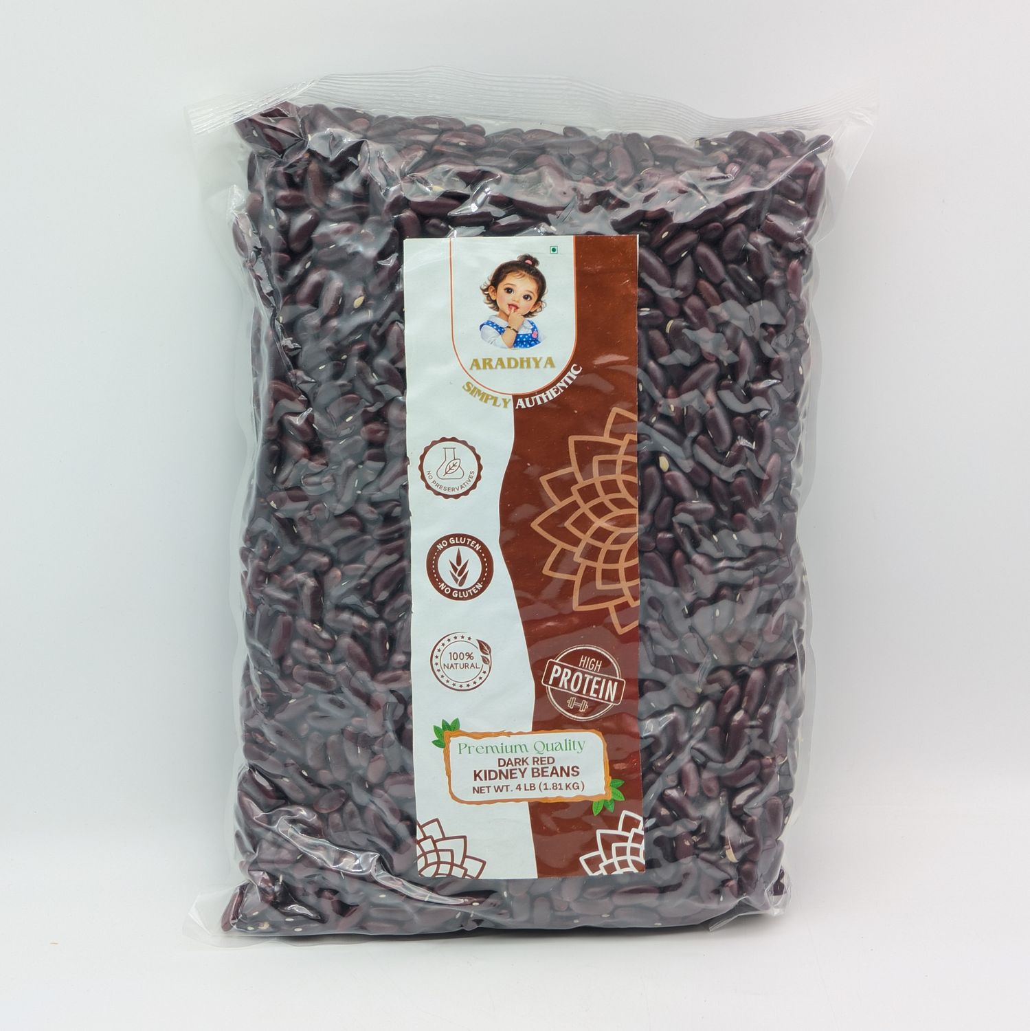 ARADHYA Dark Red Kidney Beans 4lb 1.81kg