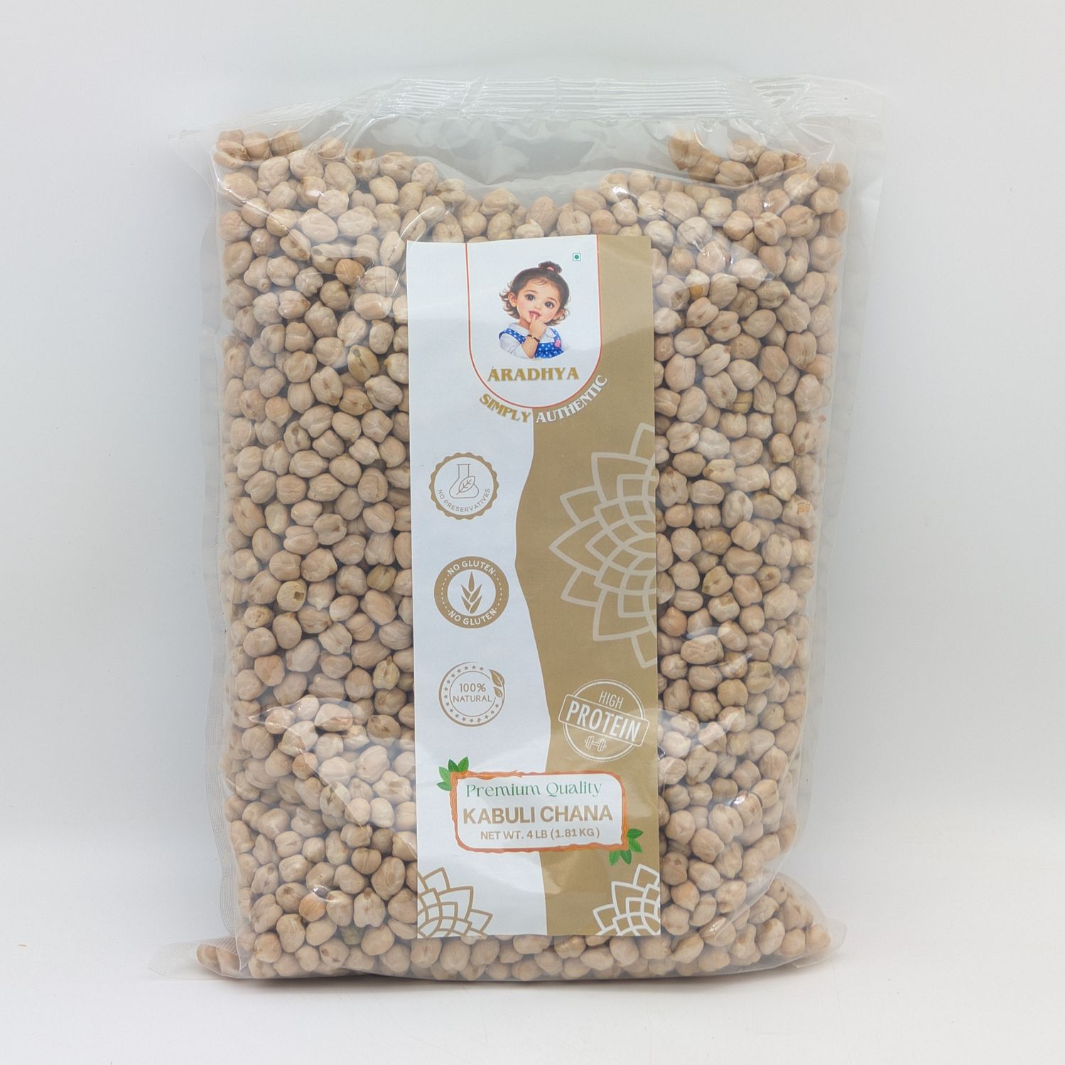 ARADHYA Chickpeas - Kabuli Chana 4lb 1.81kg