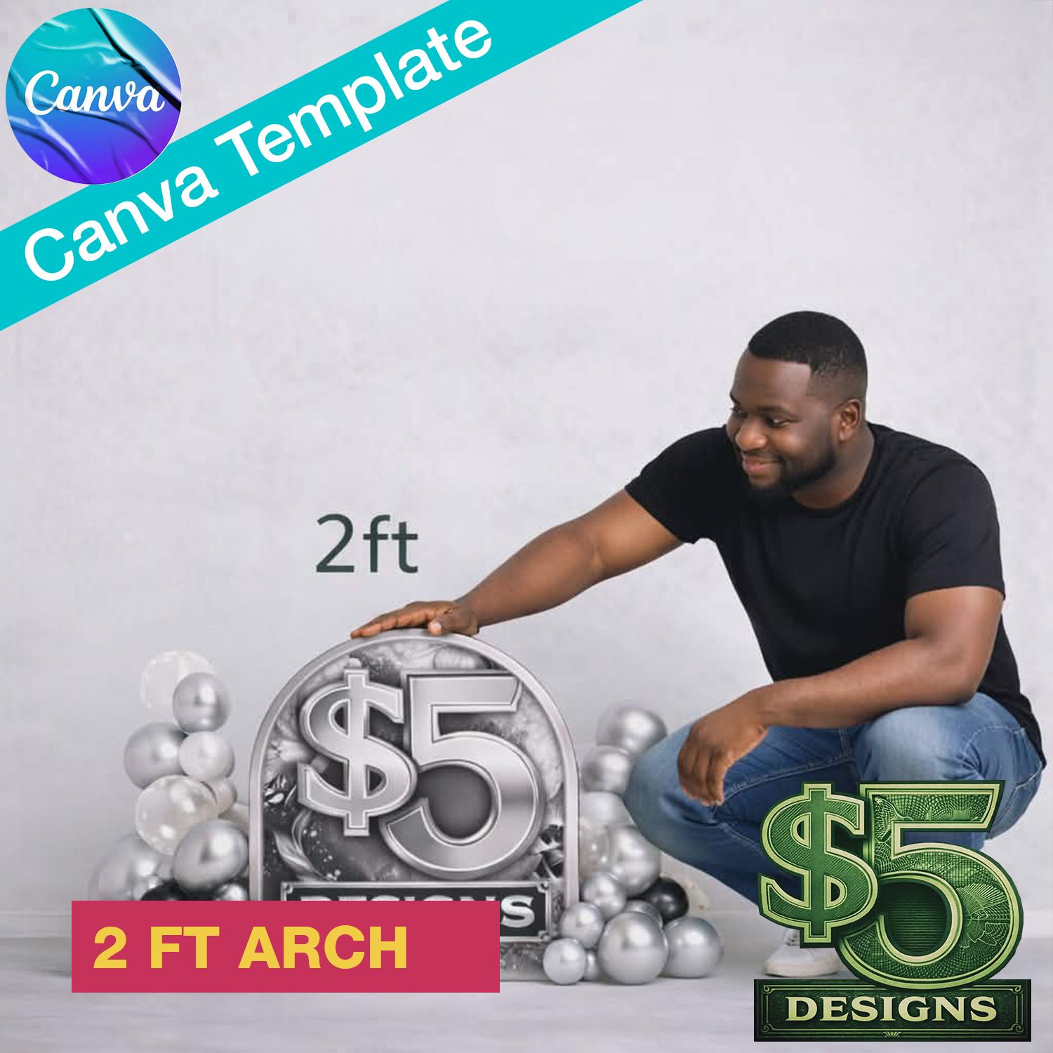 2 Ft Arch Canva Blank Template