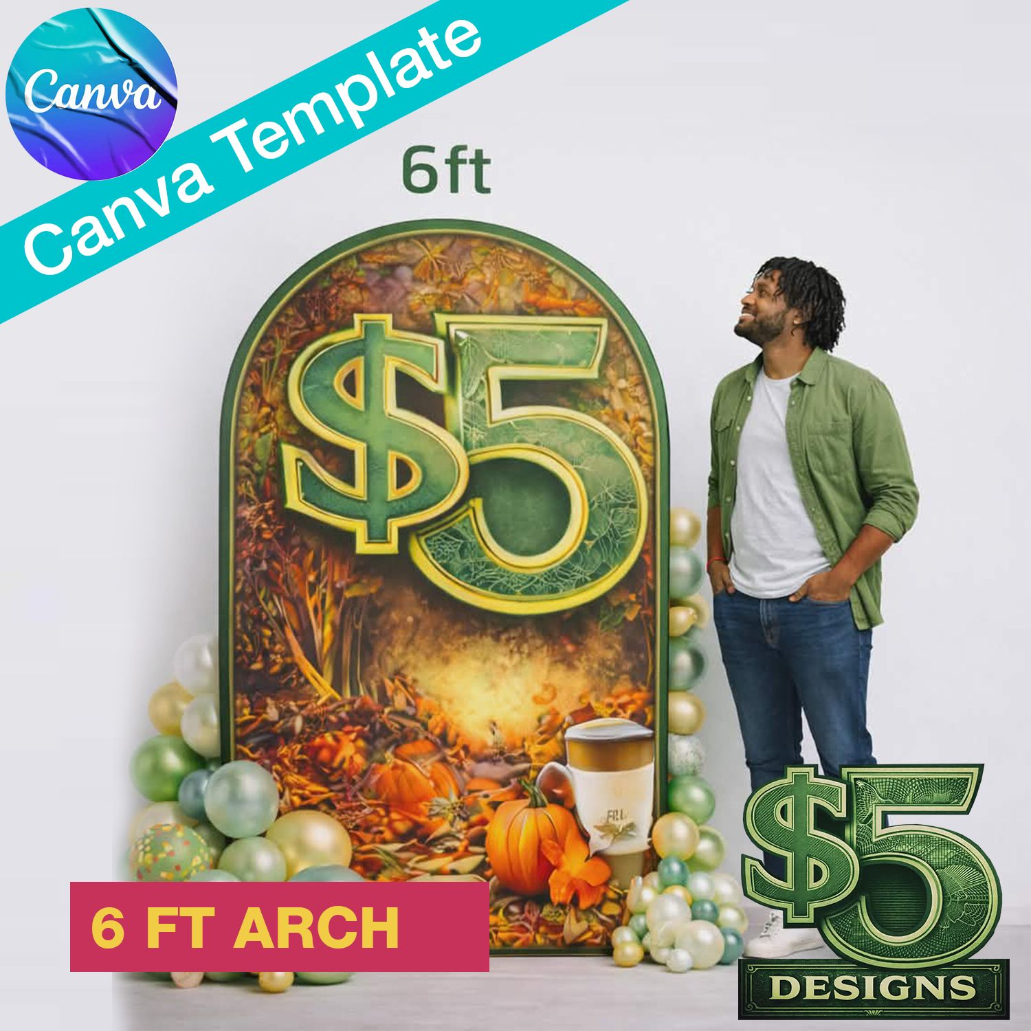 6 Ft Arch Canva Blank Template
