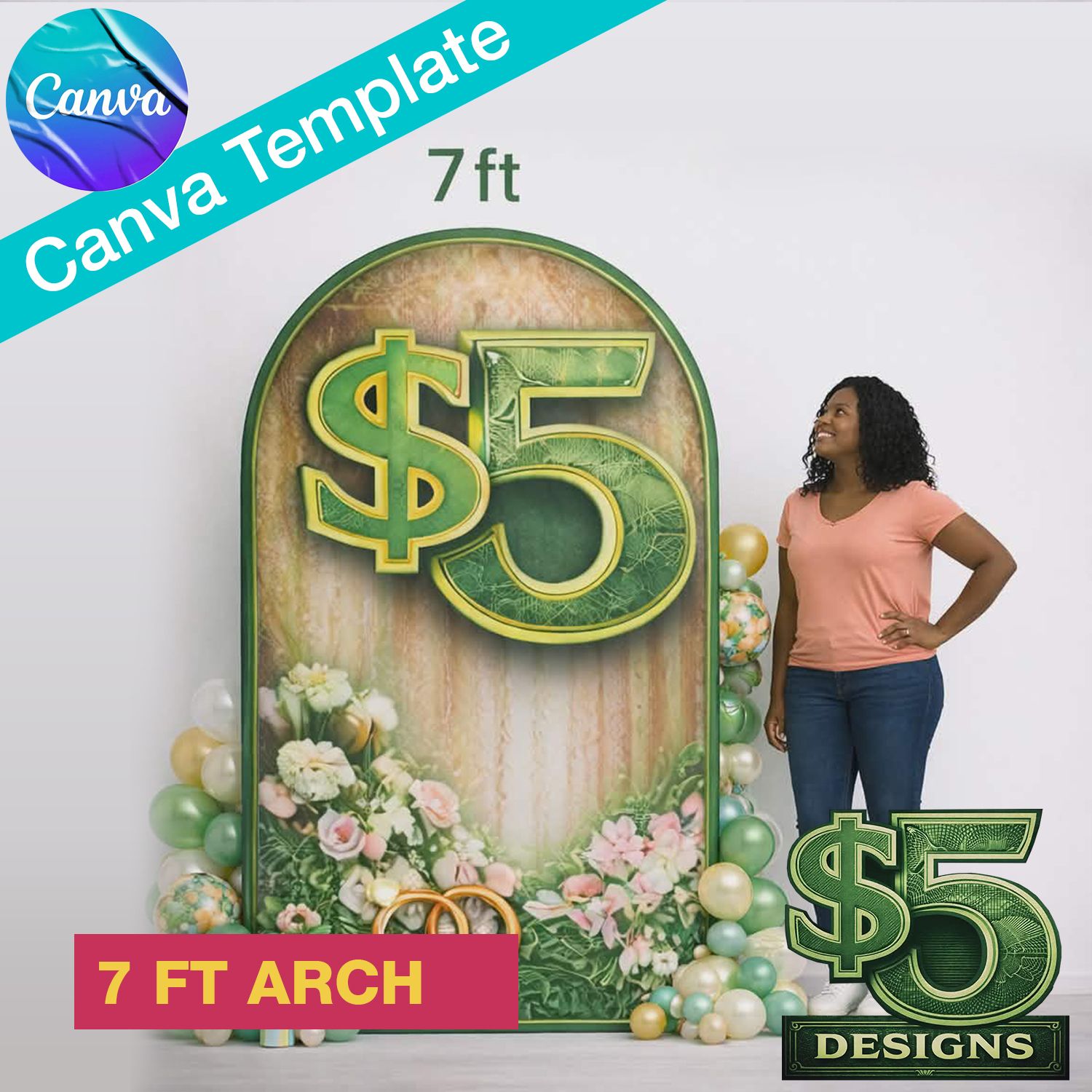 7 Ft Arch Canva Blank Template