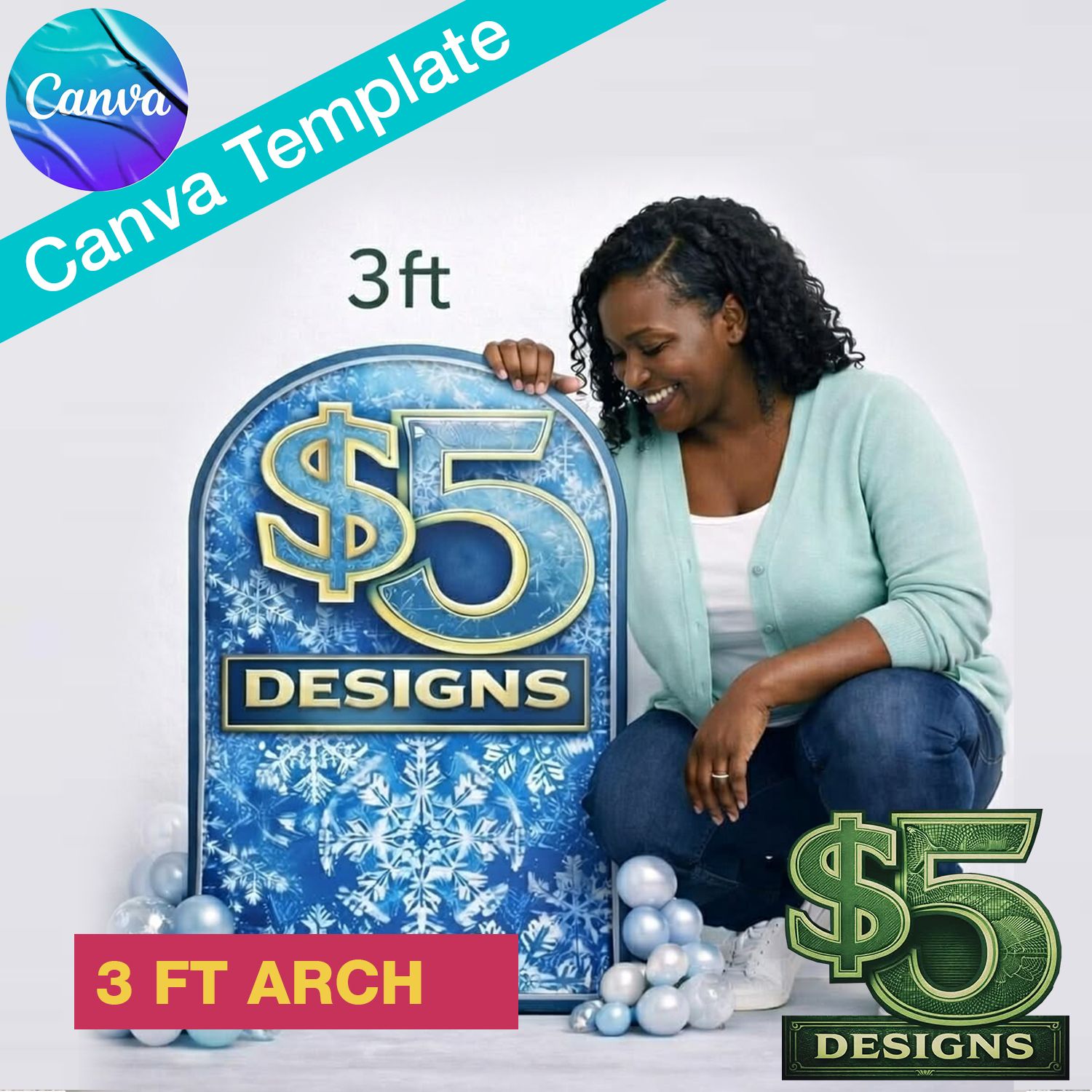 3 Ft Arch Canva Blank Template
