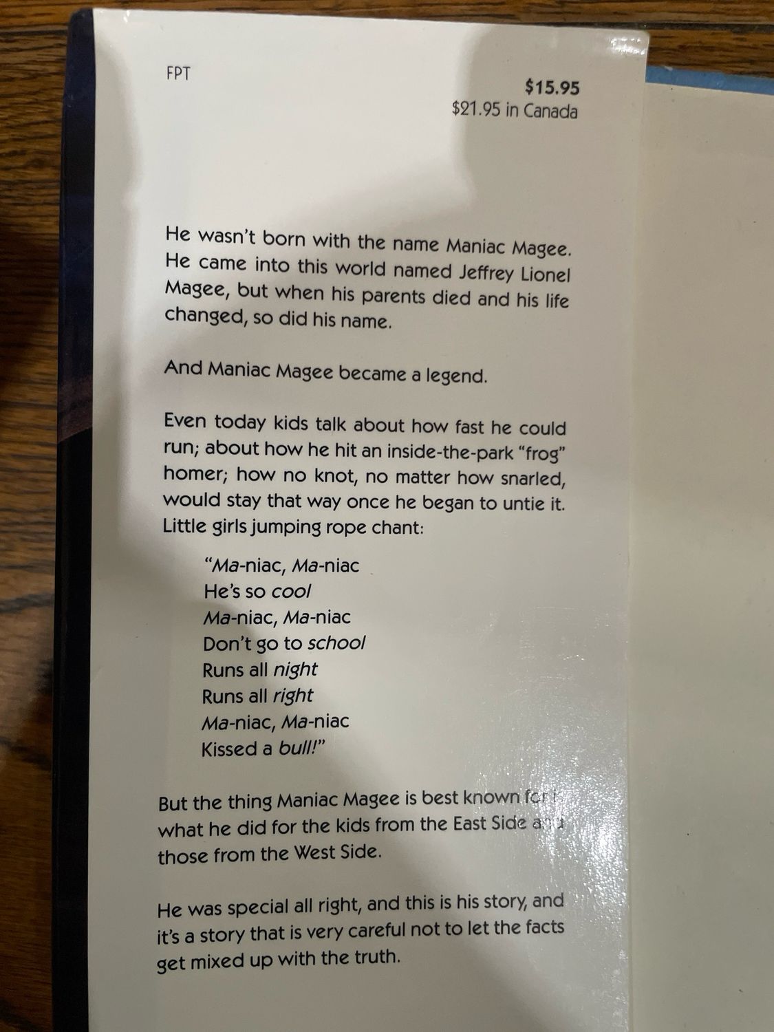 Maniac Magee by Jerry Spinelli