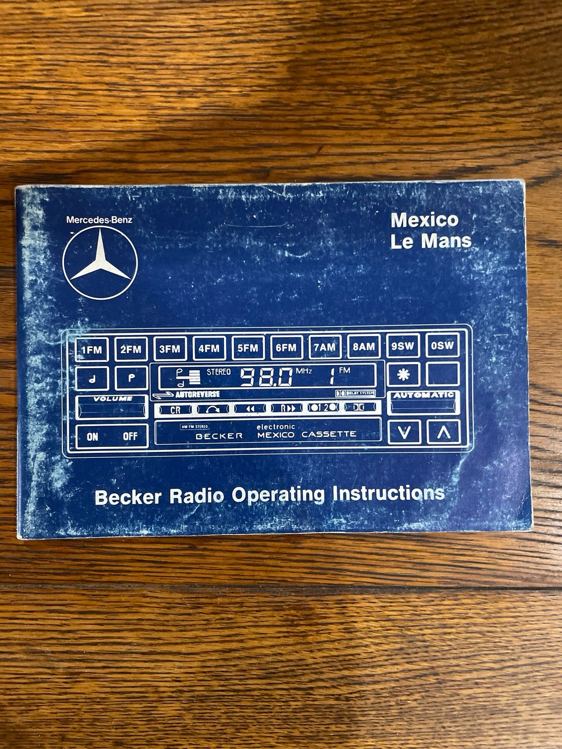 Mercedes - Benz Becker Radio Mexico/ LeMans Operating Instructions