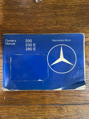 Mercedes-Benz W123 Owner’s Manual 200 230E 280E