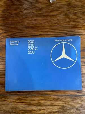 Mercedes-Benz w123/C123 (pre-facelift) Owner’s Manual 200, 230, 230c, 250