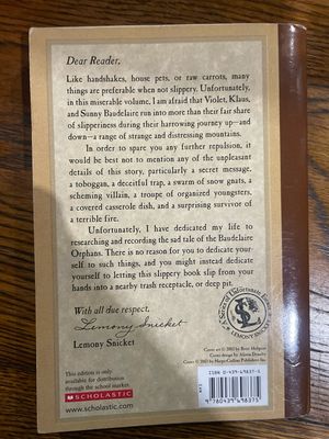 A Series Of Unfortunate Events : Book The Tenth - The Slippery Slope by Lemony Snicket