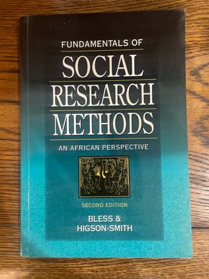 Fundamentals Of Social Research Methods - An African Perspective (second Edition) Bless and Higson- Smith