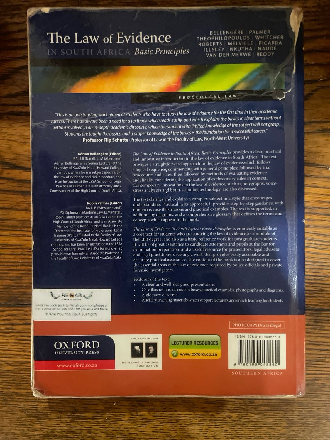 Oxford- The Law Of Evidence In South Africa: Basic Principles, Procedural Law