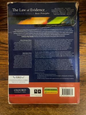 Oxford- The Law Of Evidence In South Africa: Basic Principles, Procedural Law