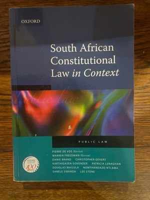 Oxford: South African Constitutional Law In Context - Public Law