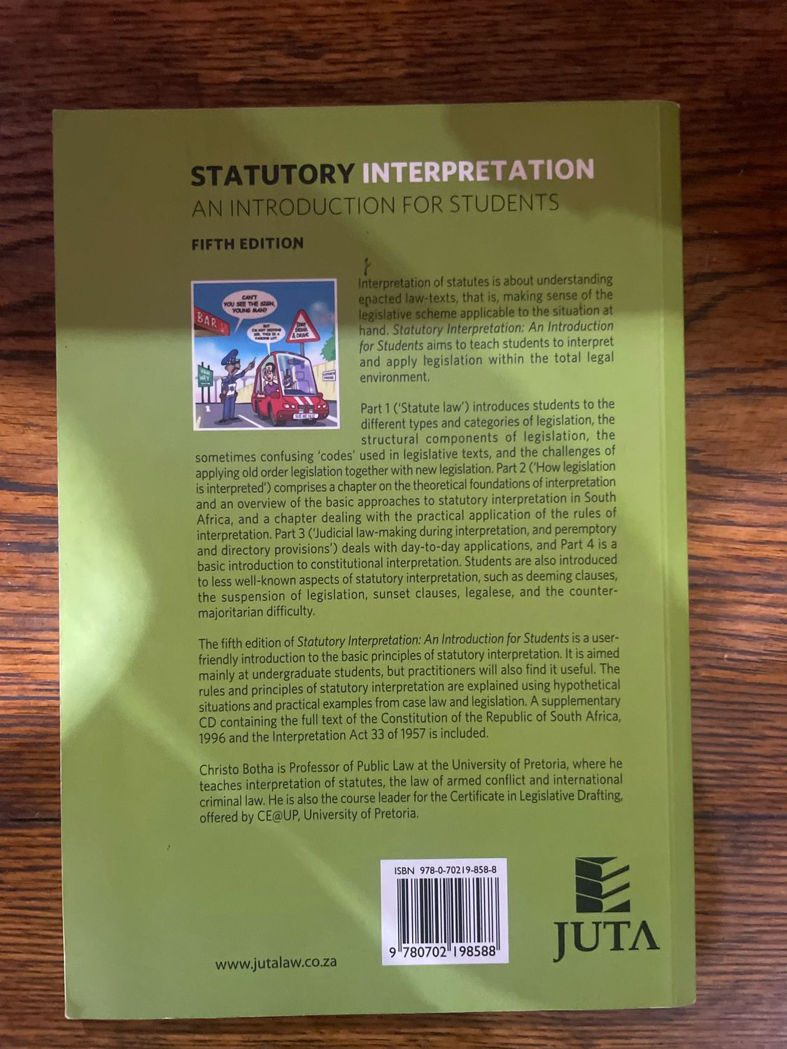 Statutory Interpretation- An Introduction For Students by Christo Botha