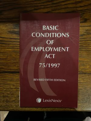 Basic Conditions Of Employment Act 75/1997
