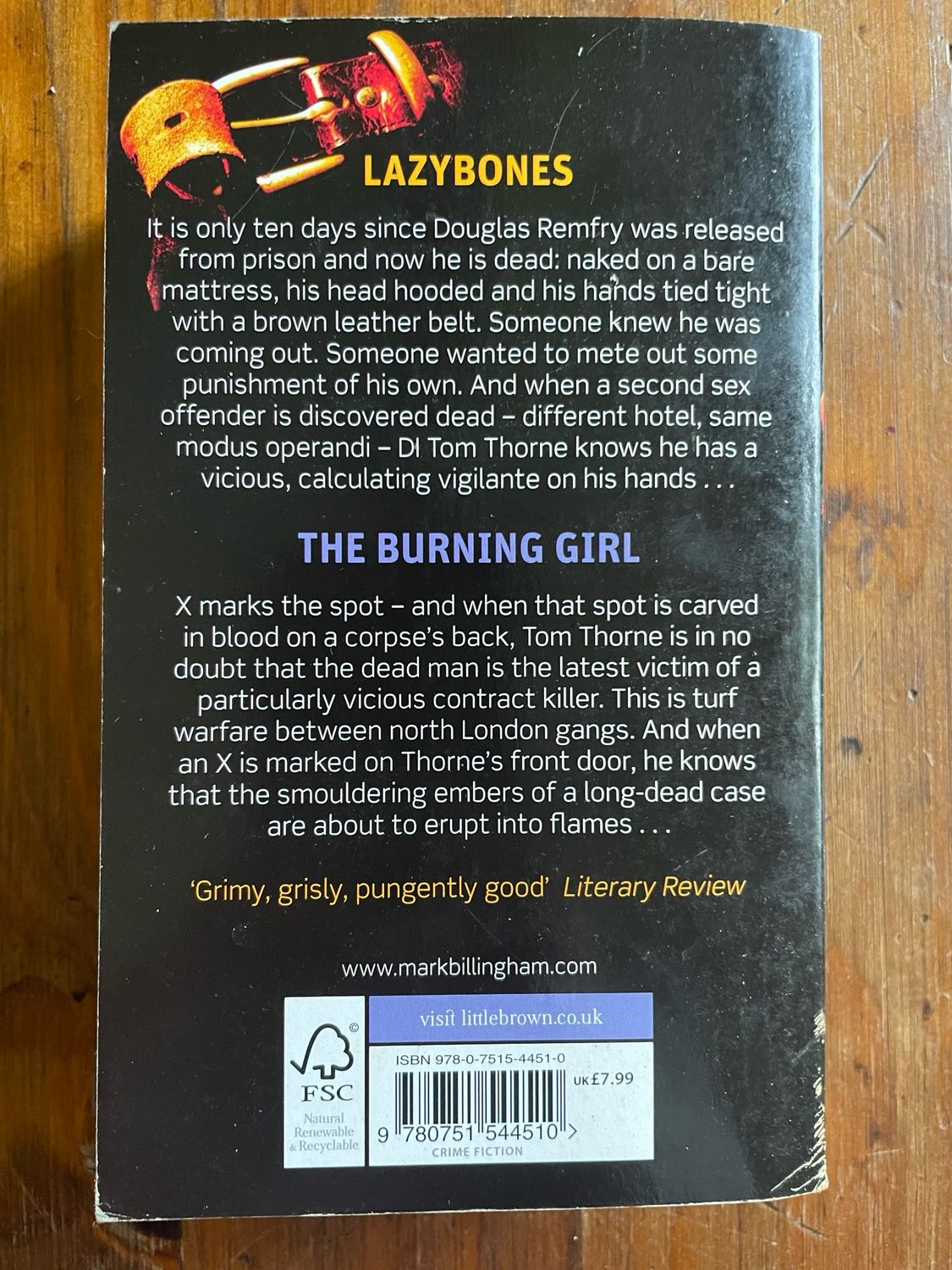 2-in-1 Lazybones *and* The Burning Girl by Mark Billingham