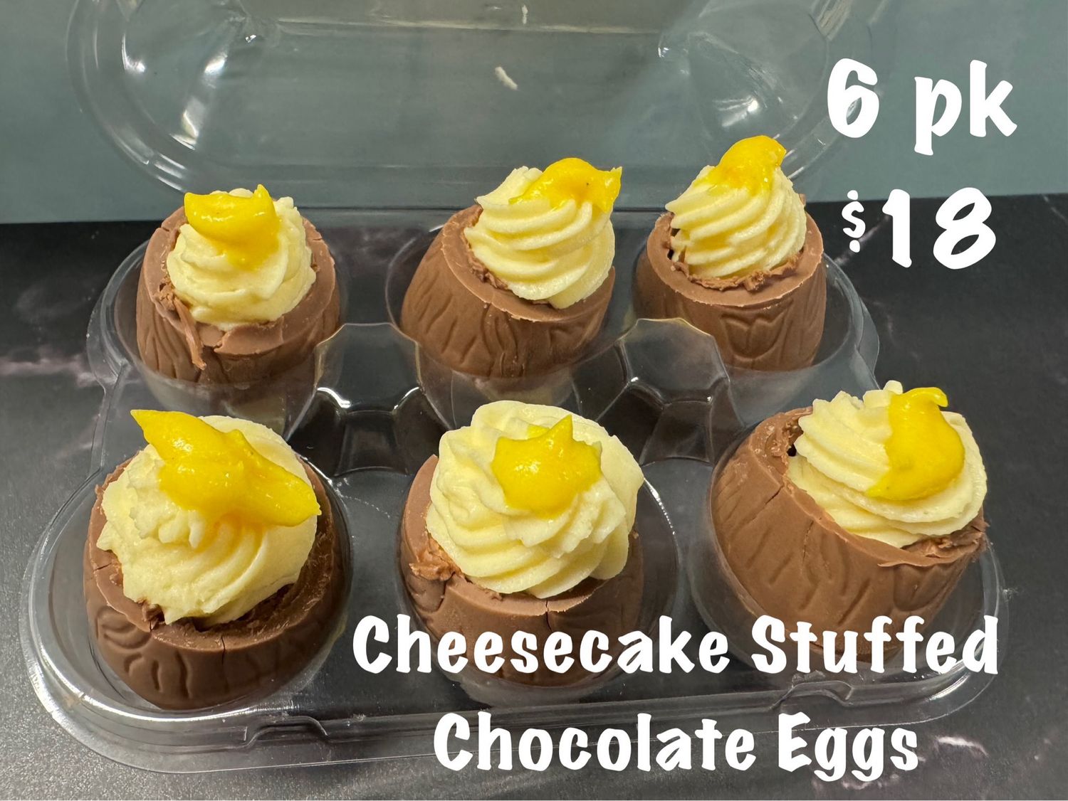 Cheesecake Stuffed Chocolate Eggs (6pk Only)