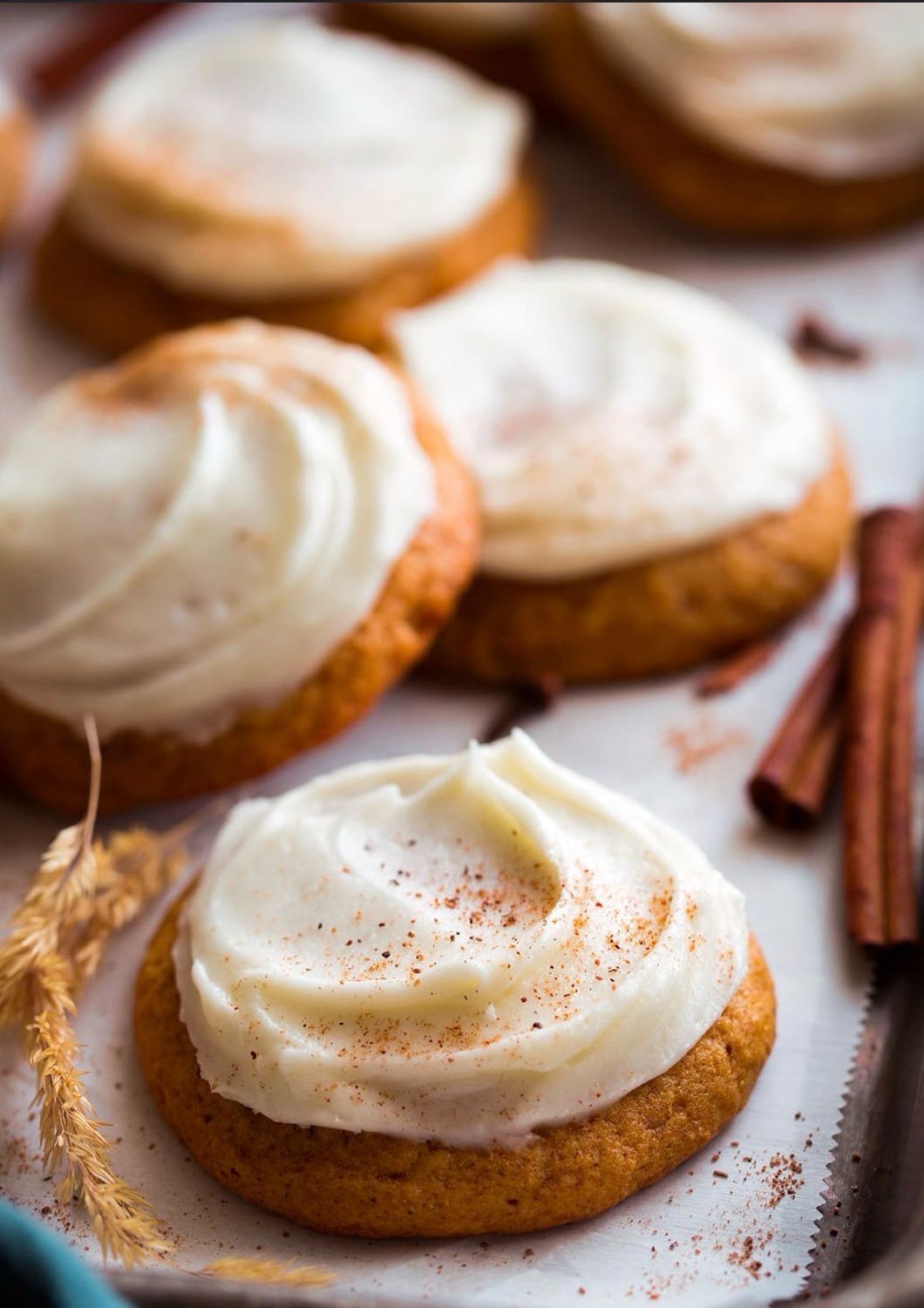 *Pumpkin Cookies With Cream Cheese Frosting (half dozen)