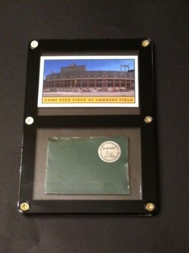 Genuine Piece of Lambeau Field Stadium/Green Bay Packers Game Used in Display Case