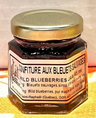 Confiture aux bleuets sauvages 45 ml - Wild Blueberrie Jam 45 ml