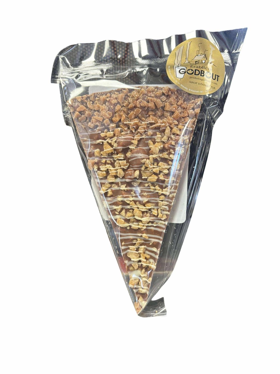 Pointe de pizza au chocolat avec garnitures - Slice of chocolate pizza with toppings
